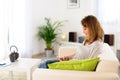 Cheerful young women at home