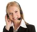 Cheerfull call center operator Royalty Free Stock Photo