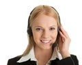 Cheerfull call center operator Royalty Free Stock Photo