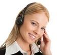 Cheerfull call center operator Royalty Free Stock Photo