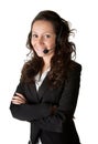 Cheerfull call center operator Royalty Free Stock Photo