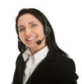 Cheerfull call center operator Royalty Free Stock Photo