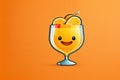 Cheerfull Orange Juice Glass Generative AI