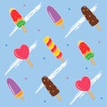 Cheerfulness Popsicle Theme for Textile and Fabric Pattern Design