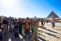 Cheering Children at the Pyramids of Giza
