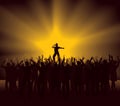 Cheering Crowd at concert Royalty Free Stock Photo