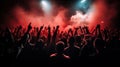 Cheering crowd at a rock concert Royalty Free Stock Photo