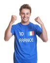 Cheering french football fan