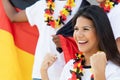 Cheering german soccer fan at stadium