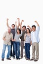 Cheering group of people Royalty Free Stock Photo