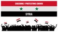 Cheering or Protesting Crowd Syria Royalty Free Stock Photo