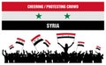Cheering or Protesting Crowd Syria Royalty Free Stock Photo