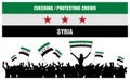 Cheering or Protesting Crowd Syria Royalty Free Stock Photo