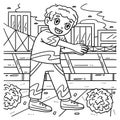 Cheerleader Boy in Clapping Pose Coloring Page
