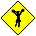 Cheerleader cheerleading girl vector sign