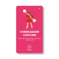 cheerleader costume vector