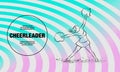 Cheerleader dances with pom poms. Vector outline of sport dance illustration. Royalty Free Stock Photo