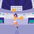 Cheerleader entertaining design Royalty Free Stock Photo