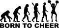 Cheerleader Evolution Born to Cheer Royalty Free Stock Photo