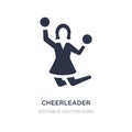 cheerleader icon on white background. Simple element illustration from Smileys concept