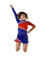 Cheerleader Jumping Royalty Free Stock Photo