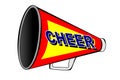 Cheerleader megaphone Royalty Free Stock Photo