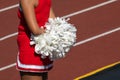 Cheerleader with Pom Poms