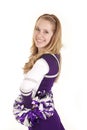 Cheerleader side view smile Royalty Free Stock Photo