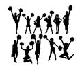 Cheerleader Silhouettes, art vector design