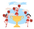 Cheerleader support vector concept