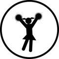 cheerleader vector symbol Royalty Free Stock Photo