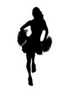 Cheerleader White 1 Royalty Free Stock Photo