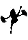 Cheerleader White 5 Royalty Free Stock Photo