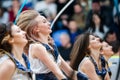 cheerleaders bc dnipro vs bc zaporizhia zog ukrainian basketball championship dnipro city ukraine