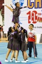 Cheerleading Championship Action Royalty Free Stock Photo