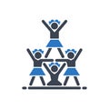Cheerleading Pyramid Icon Royalty Free Stock Photo