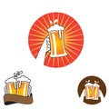 Cheers beer graphic element set