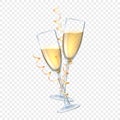 Cheers. Champagne glasses toast. Glass wine, celebration of new year or christmas, happy wedding, party and birthday Royalty Free Stock Photo