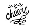 Cheers hand drawn lettering for prints posters t shirts notebooks banners