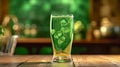 Cheers to St. Patricks, Green Irish beer