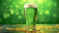 Cheers to St. Patricks, Green Irish beer