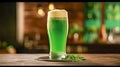 Cheers to St. Patricks, Green Irish beer