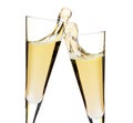 Cheers! Two champagne glasses Royalty Free Stock Photo