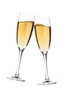 Cheers! Two champagne glasses Royalty Free Stock Photo