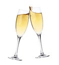 Cheers! Two champagne glasses Royalty Free Stock Photo