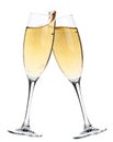 Cheers! Two champagne glasses Royalty Free Stock Photo