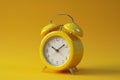 Cheery Alarm clock yellow. Generate Ai