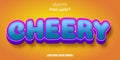 Cheery text, 3d editable font effect
