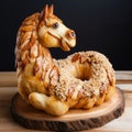 Cheese Bagel Horse: A Lush And Detailed Equine Shaped Delight