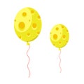 Cheese balloon flat isolated on white background. For the holiday. Vector illustration